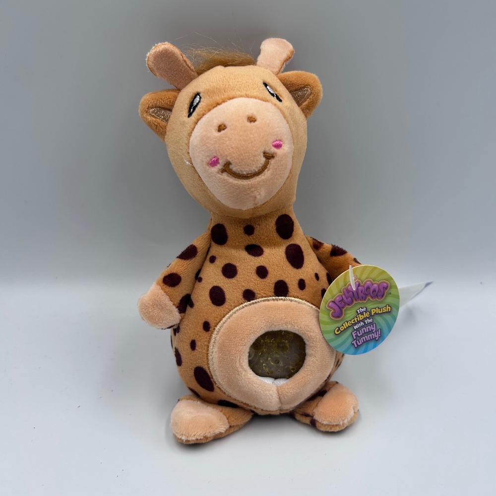 Jellyroos Gigi the Giraffe 8 Inch Sensory Plush Funny Tummy Water Beads New